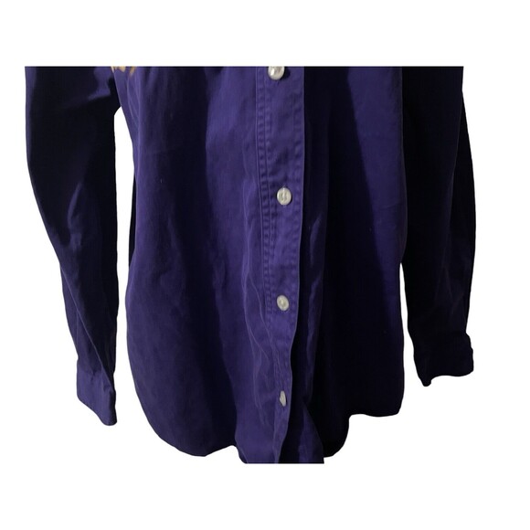 Vintage 90s Disney Store Women’s Purple Button Up Long Sleeve 7 Dwarfs Sz Large - Picture 9 of 16